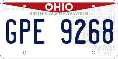 OH license plate GPE9268