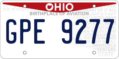 OH license plate GPE9277