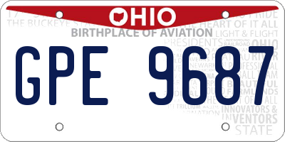 OH license plate GPE9687