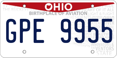 OH license plate GPE9955