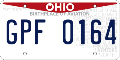 OH license plate GPF0164