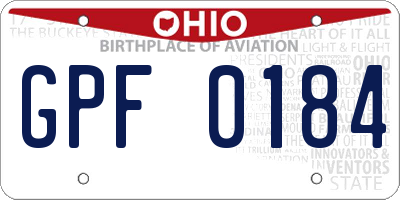 OH license plate GPF0184
