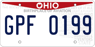 OH license plate GPF0199