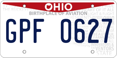 OH license plate GPF0627