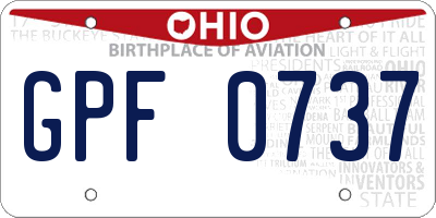 OH license plate GPF0737
