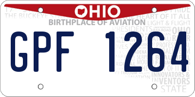 OH license plate GPF1264