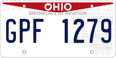OH license plate GPF1279