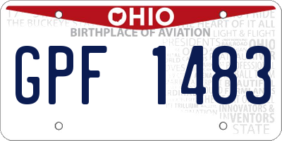 OH license plate GPF1483