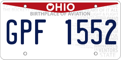 OH license plate GPF1552