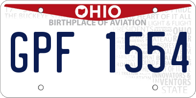 OH license plate GPF1554