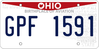 OH license plate GPF1591