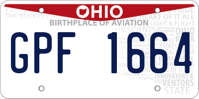 OH license plate GPF1664