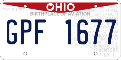 OH license plate GPF1677