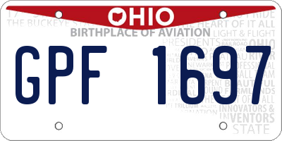 OH license plate GPF1697