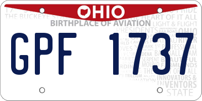 OH license plate GPF1737