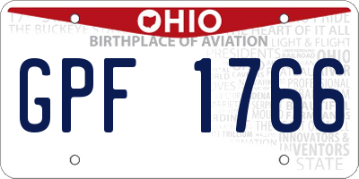 OH license plate GPF1766