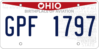 OH license plate GPF1797