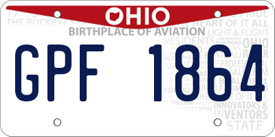 OH license plate GPF1864