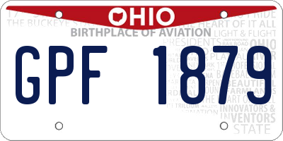 OH license plate GPF1879