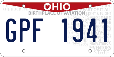 OH license plate GPF1941