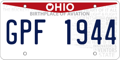 OH license plate GPF1944