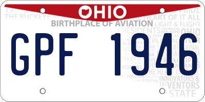 OH license plate GPF1946