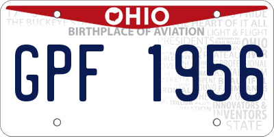 OH license plate GPF1956