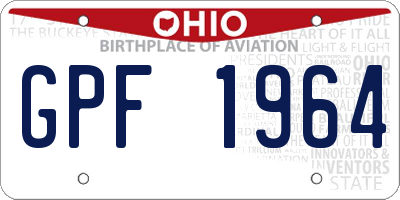 OH license plate GPF1964