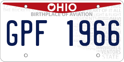 OH license plate GPF1966