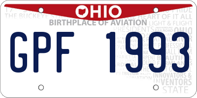 OH license plate GPF1993