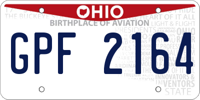 OH license plate GPF2164