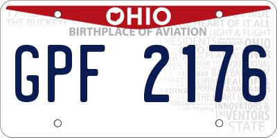 OH license plate GPF2176