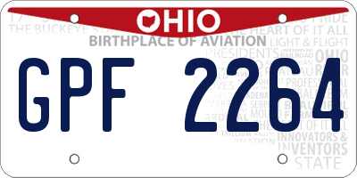 OH license plate GPF2264