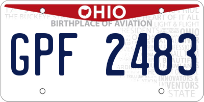OH license plate GPF2483