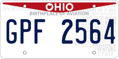 OH license plate GPF2564