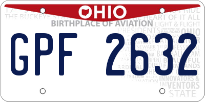 OH license plate GPF2632