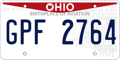 OH license plate GPF2764