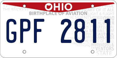 OH license plate GPF2811
