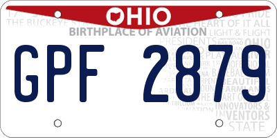 OH license plate GPF2879
