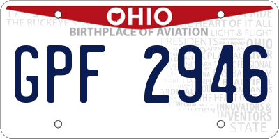 OH license plate GPF2946
