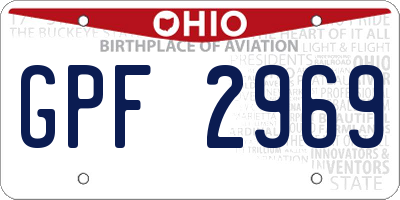 OH license plate GPF2969