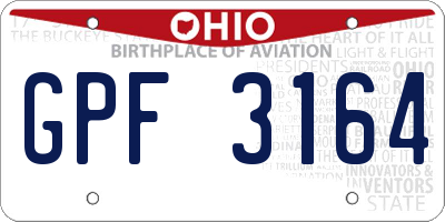 OH license plate GPF3164