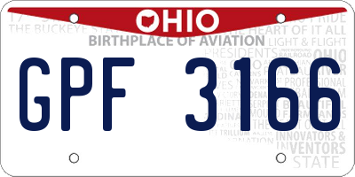 OH license plate GPF3166