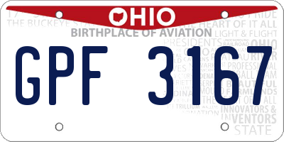 OH license plate GPF3167
