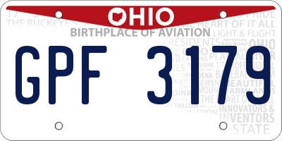 OH license plate GPF3179
