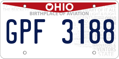 OH license plate GPF3188