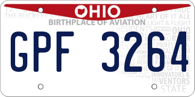 OH license plate GPF3264
