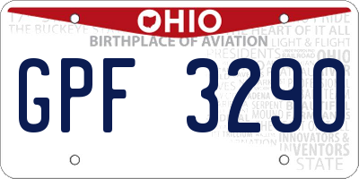 OH license plate GPF3290