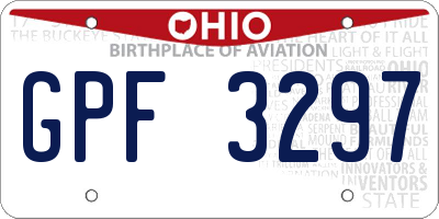 OH license plate GPF3297