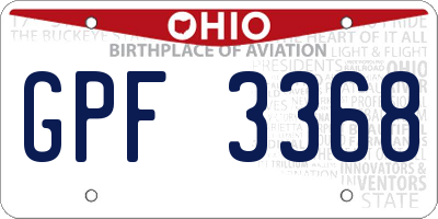OH license plate GPF3368